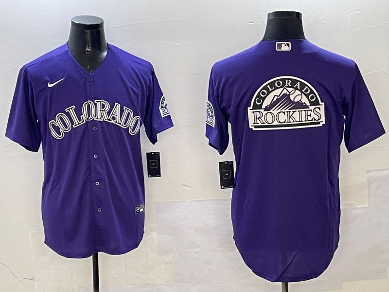 Men Colorado Rockies Blank Purple Game 2025 Nike MLB Jersey style 4